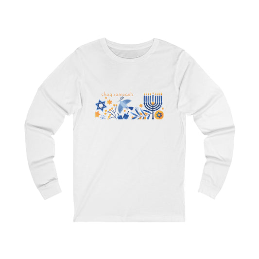 Hanukkah Long Sleeve Graphic T-Shirt