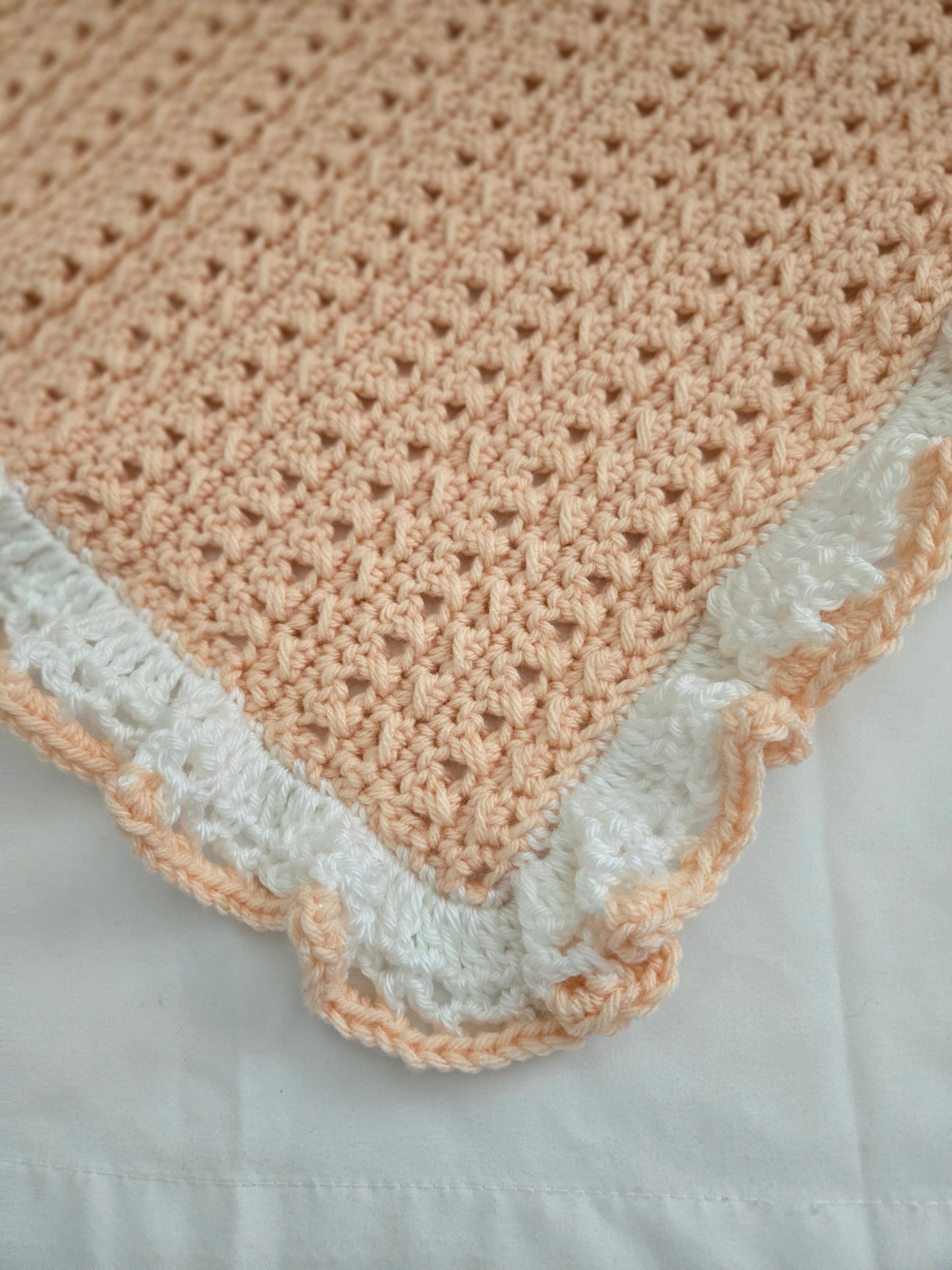 Sweet Peach Crochet Baby Blanket - Handcrafted For Sweet Dreams