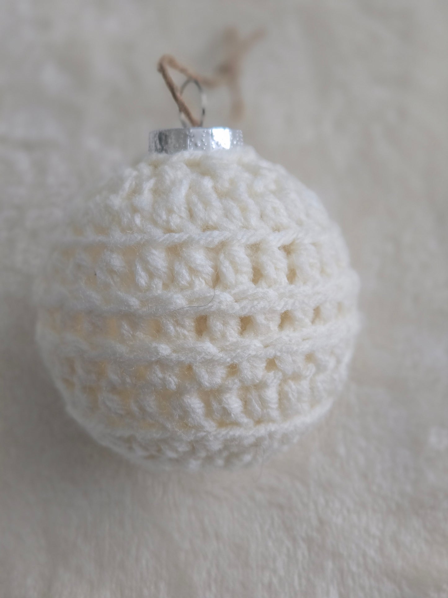 Woodland Calm Crochet Christmas Ornament Set – Set of 6 in Sage, Bark, and Cream