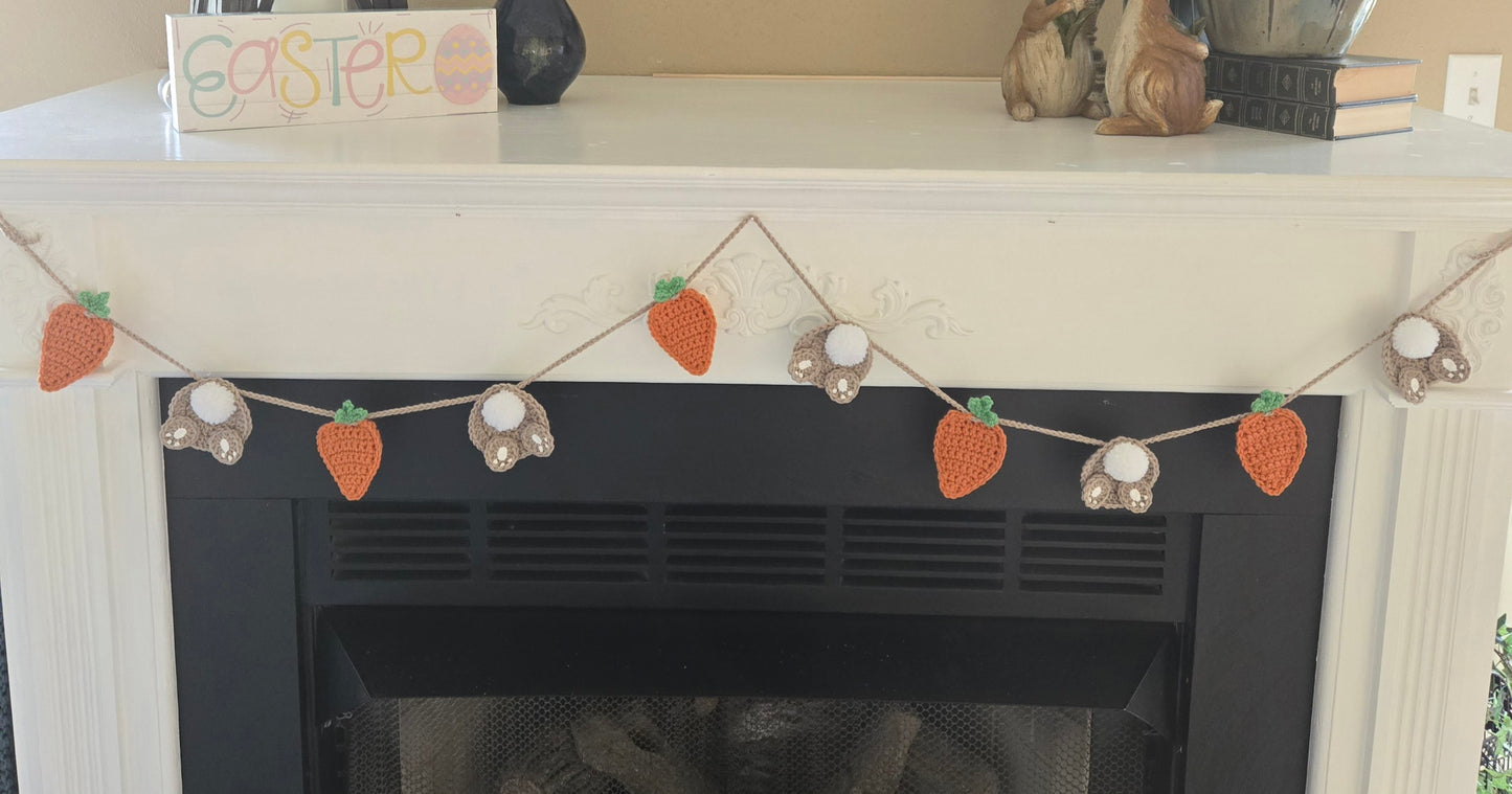Easter Bunny Bottom & Carrots Garland