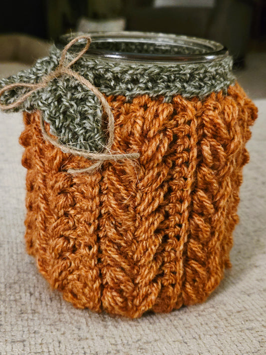 Fall Candle Sleeve – Rustic Autumn Candle