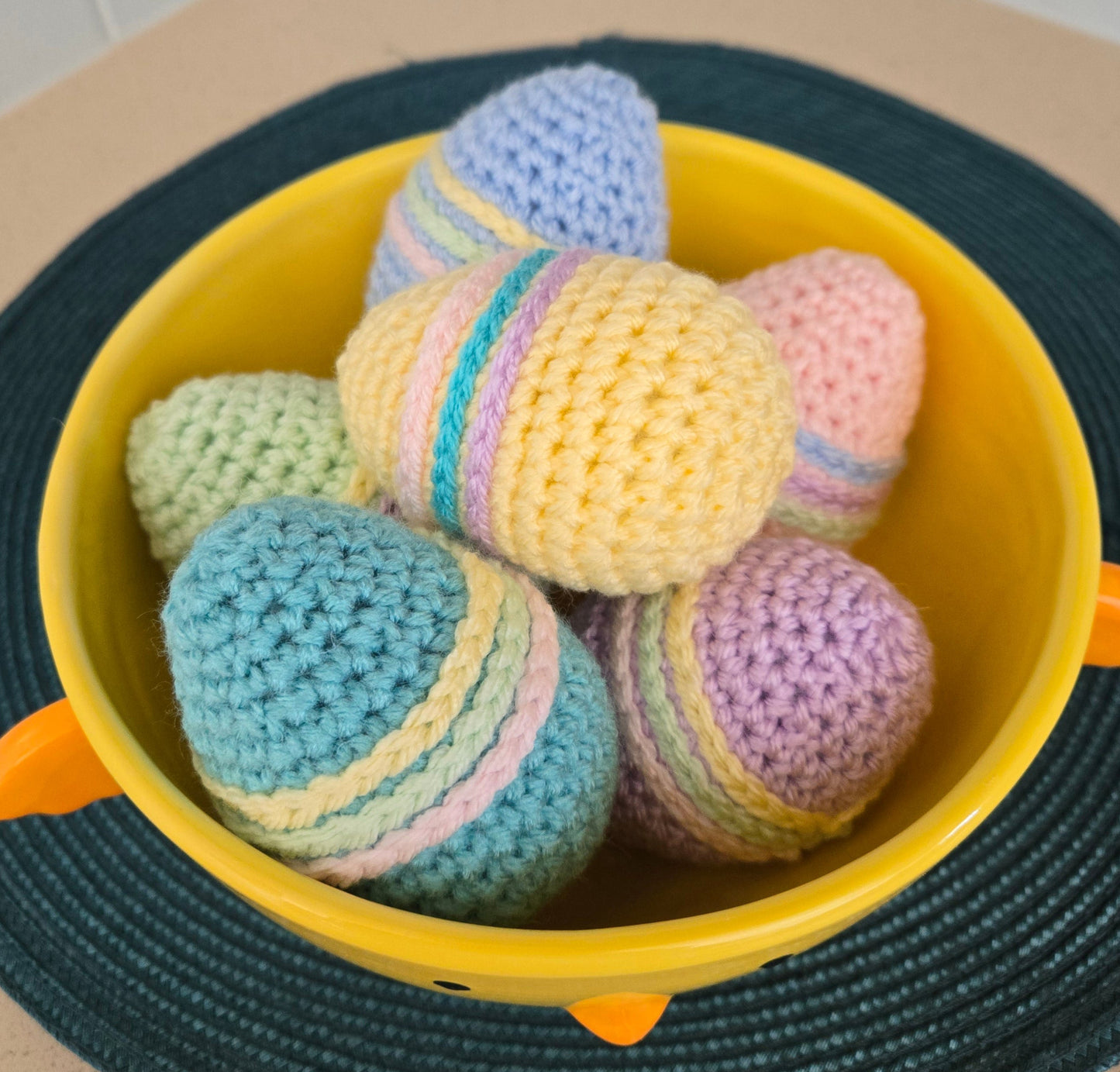 Pastel Crochet Eggs