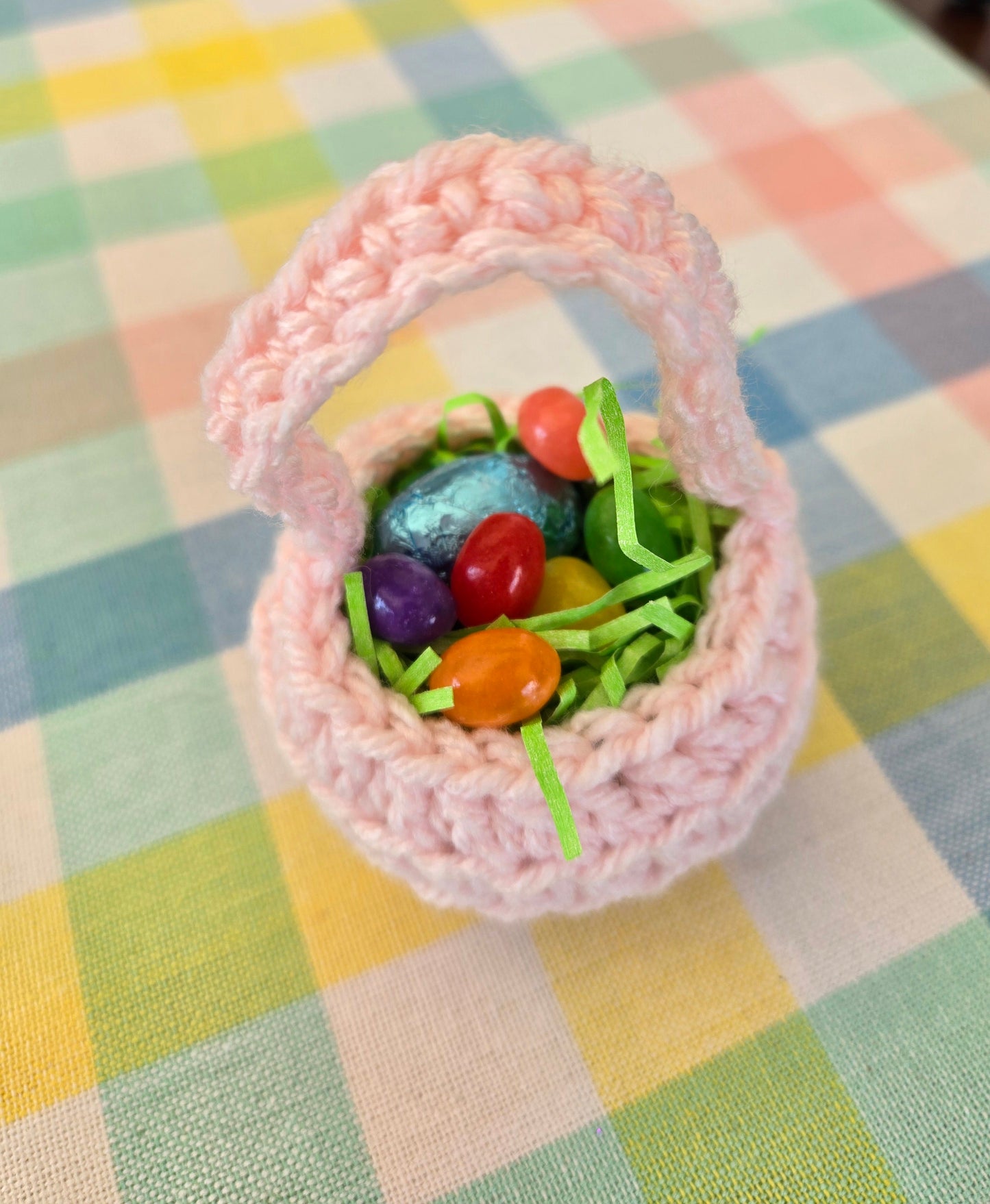 Mini Crochet Decoration Baskets - set of 6