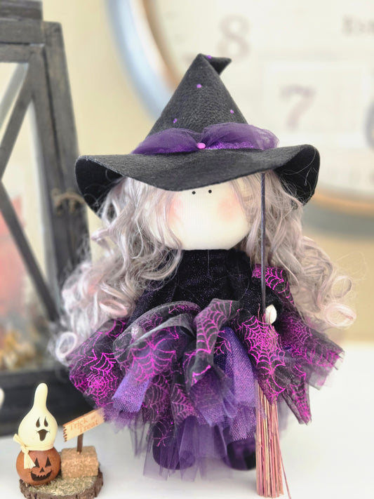 Handmade Halloween Tilda Doll “Broomhilda the Witch