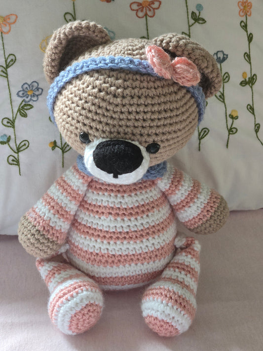 Handmade Amigurumi Bedtime Bear Plush