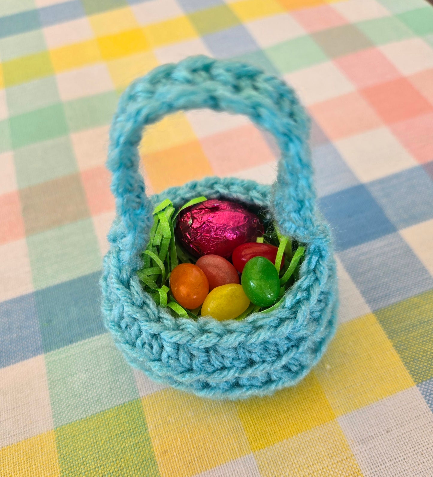Mini Crochet Decoration Baskets - set of 6