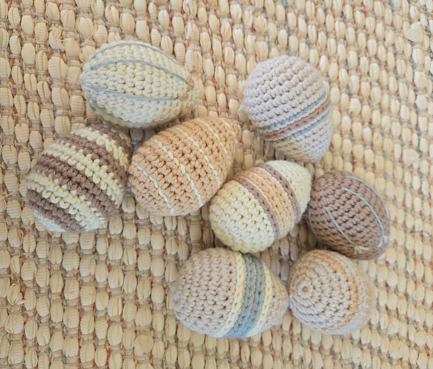 Crochet Neutral Spring Egg Decor