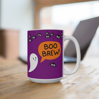 Halloween Boo Brew Mug 15oz Holiday Gift