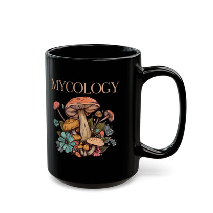 Black Mushroom mug, Mycology mug, Mushroom lovers mug