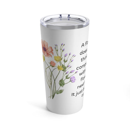 Blossoms of Wisdom Floral Tumbler