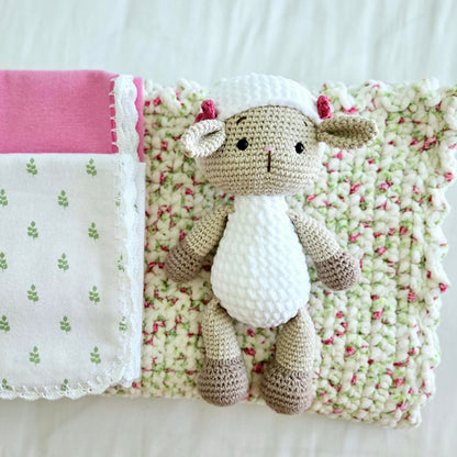 Handmade Crochet Baby Bundle: Blanket, Receiving Blankets & Plush Toy