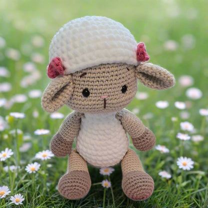 Handmade Crochet Lamb Plushie - Perfect Cuddly Gift