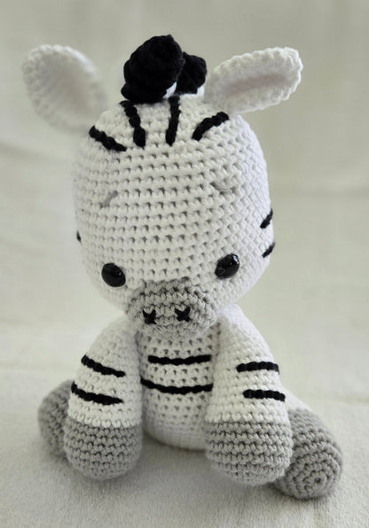 Handmade Crochet Zebra Plushie - Unique and Adorable Gift