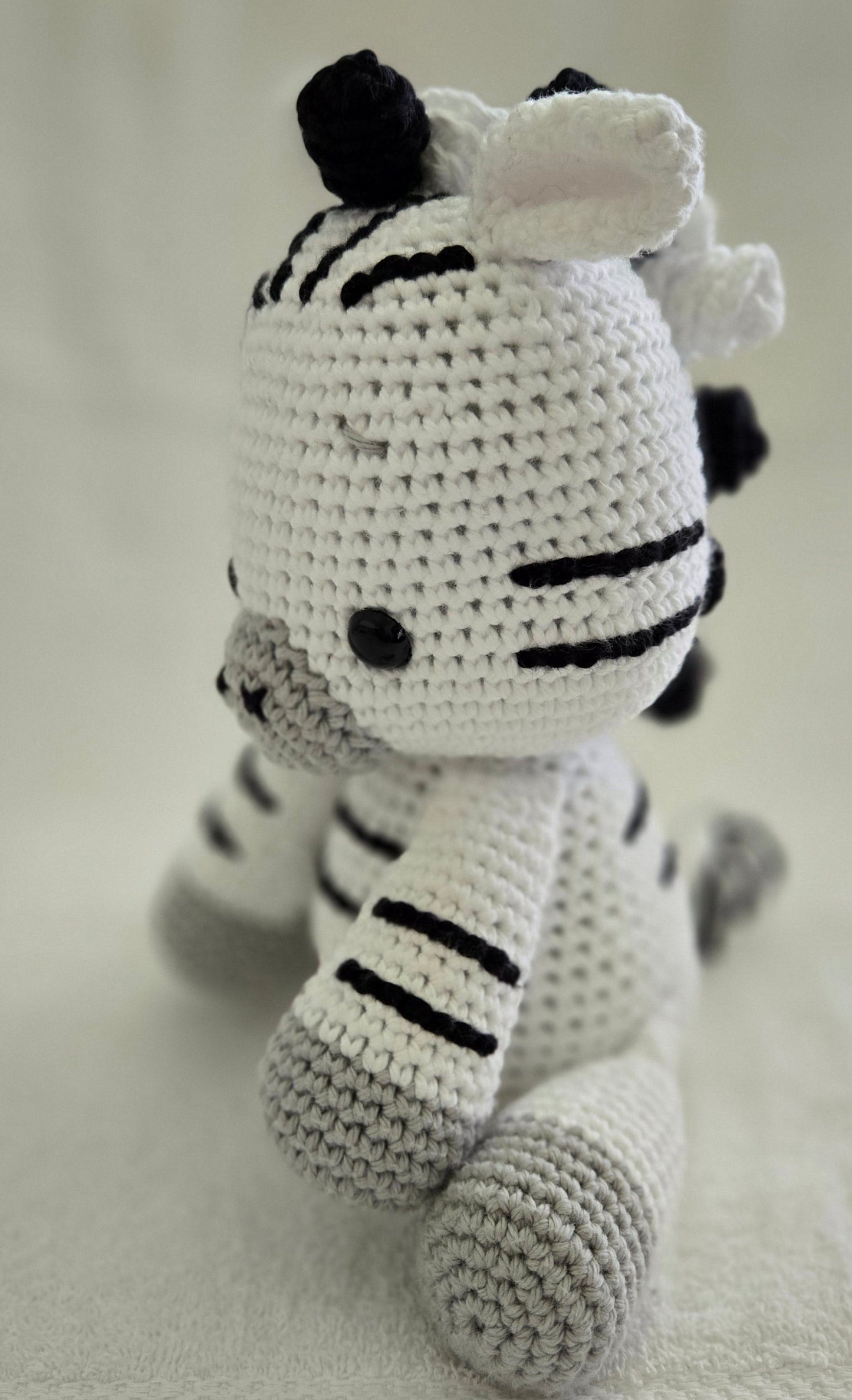 Handmade Crochet Zebra Plushie - Unique and Adorable Gift