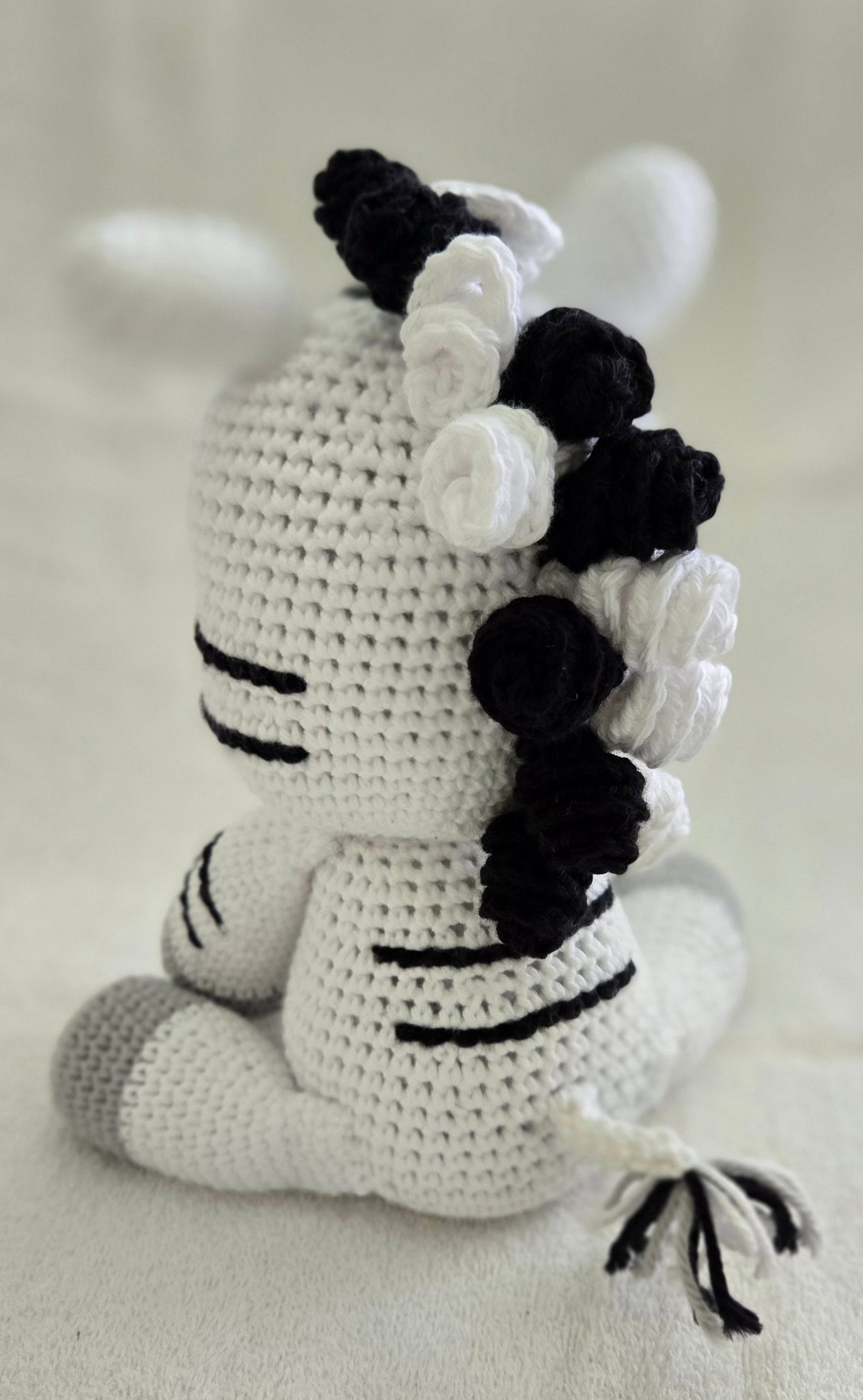 Handmade Crochet Zebra Plushie - Unique and Adorable Gift