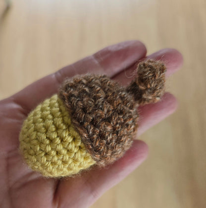 Handmade Crochet Acorns for Fall Decor - Set of 5 Handmade Acorn Decorations