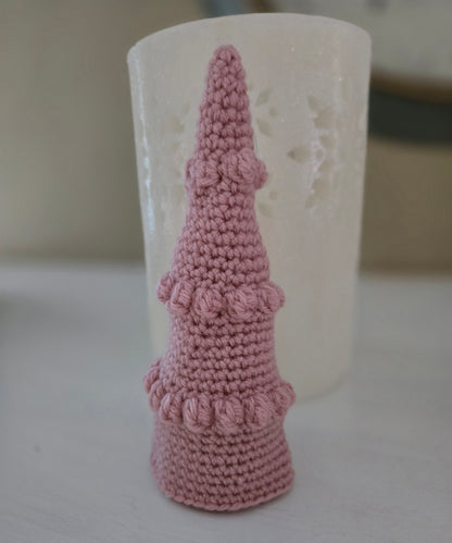 Blush Noel Crochet Tabletop Christmas Tree Set – Set of 3