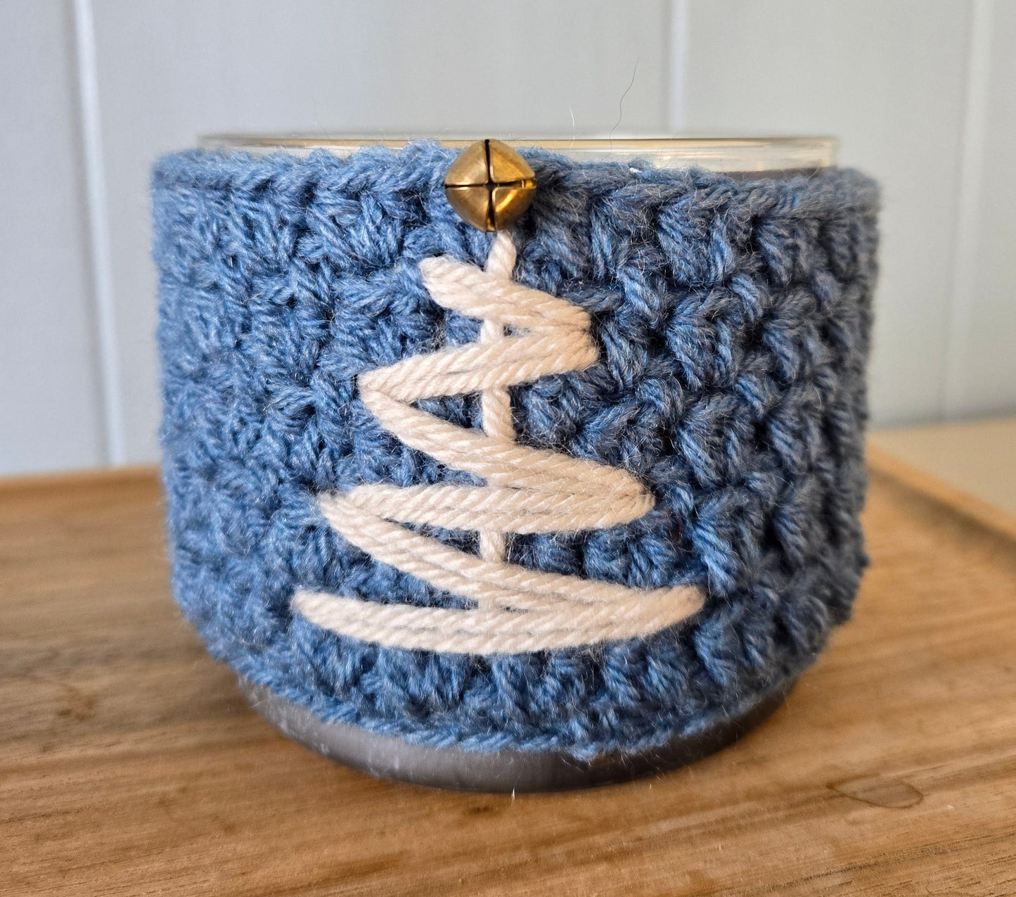 Winter Wishes Crochet Candle Sleeve