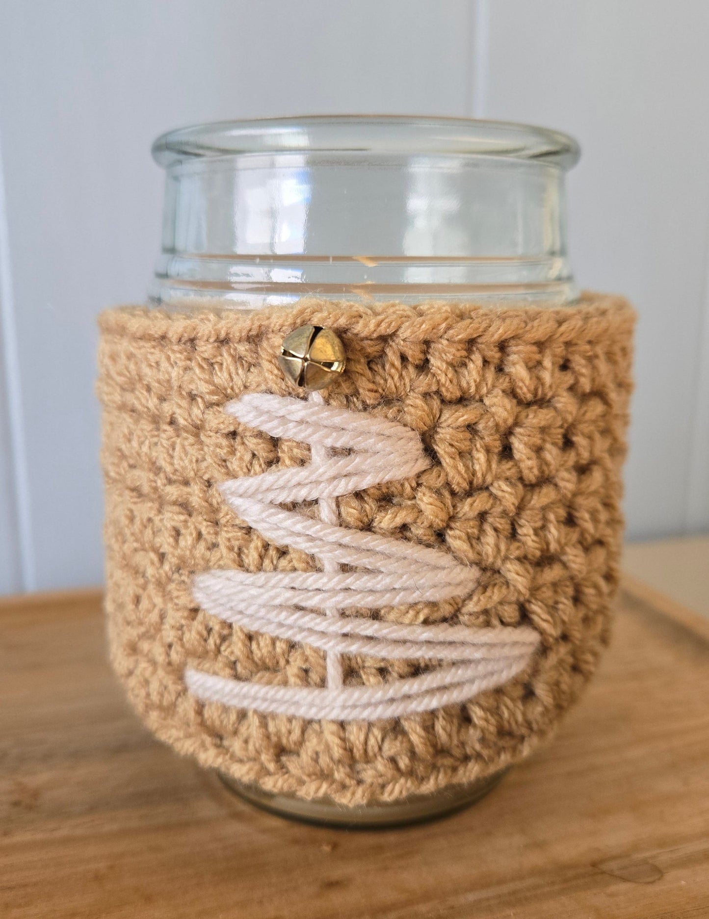 Winter Wishes Crochet Candle Sleeve