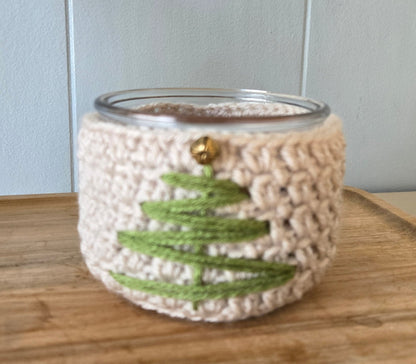 Winter Wishes Crochet Candle Sleeve