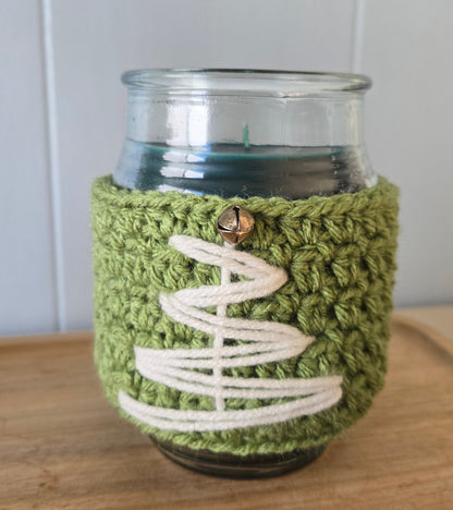 Winter Wishes Crochet Candle Sleeve