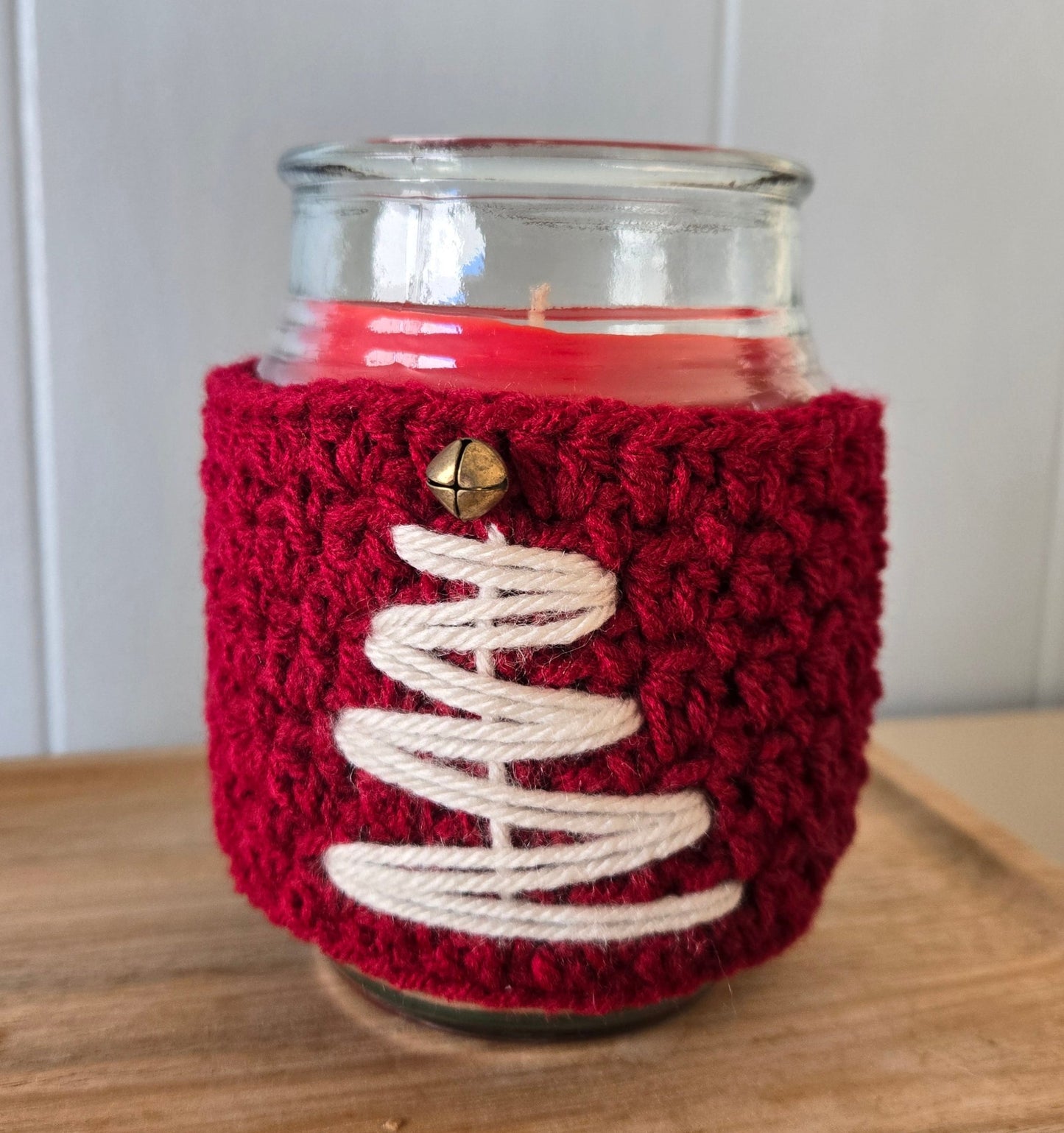 Winter Wishes Crochet Candle Sleeve