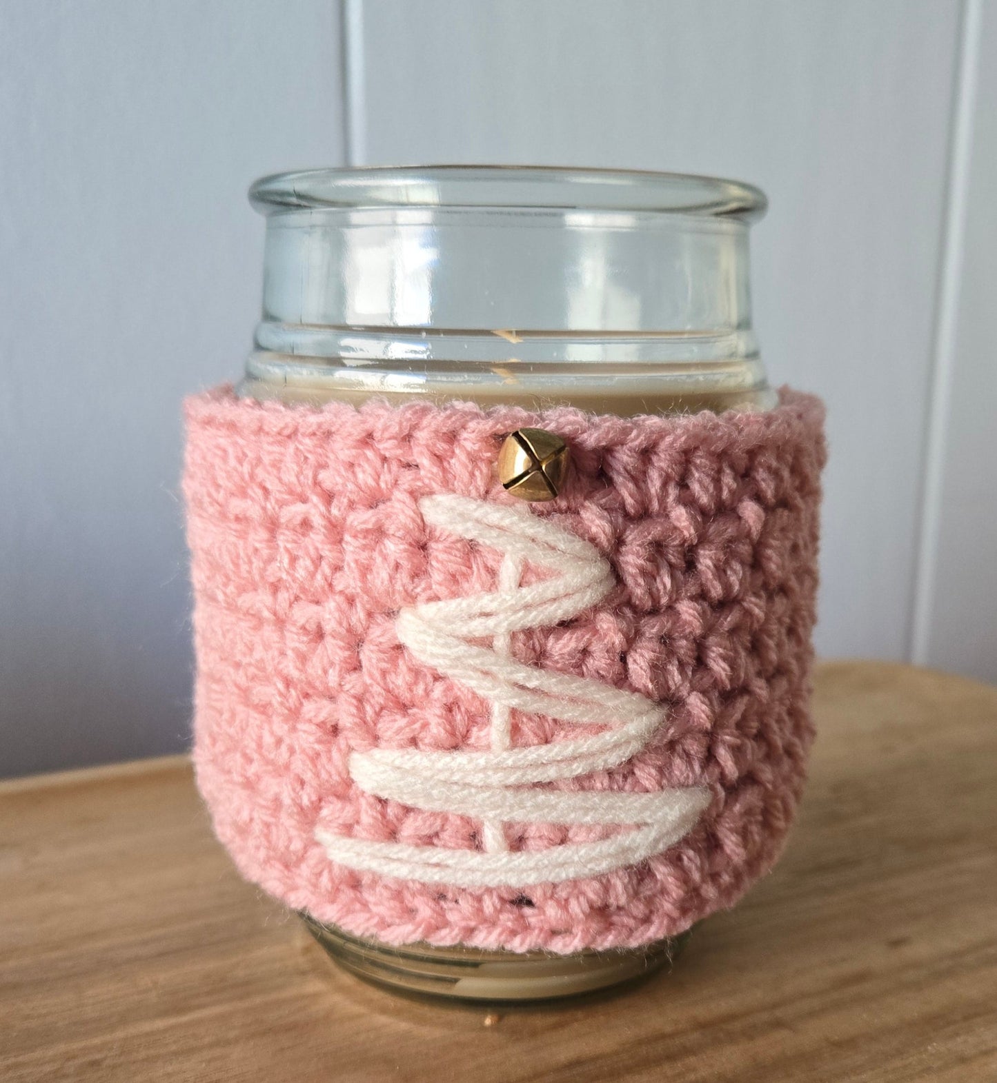 Winter Wishes Crochet Candle Sleeve