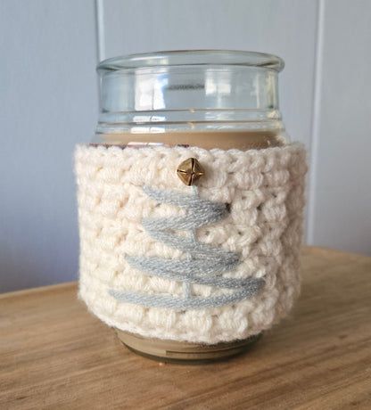 Winter Wishes Crochet Candle Sleeve