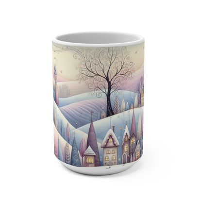 Blush Noel Whimsical Village Mug