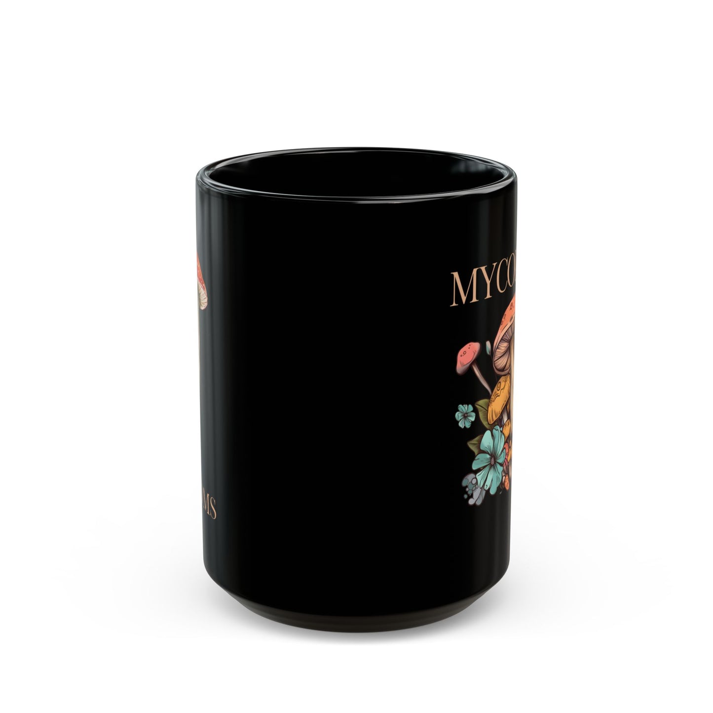 Black Mushroom mug, Mycology mug, Mushroom lovers mug