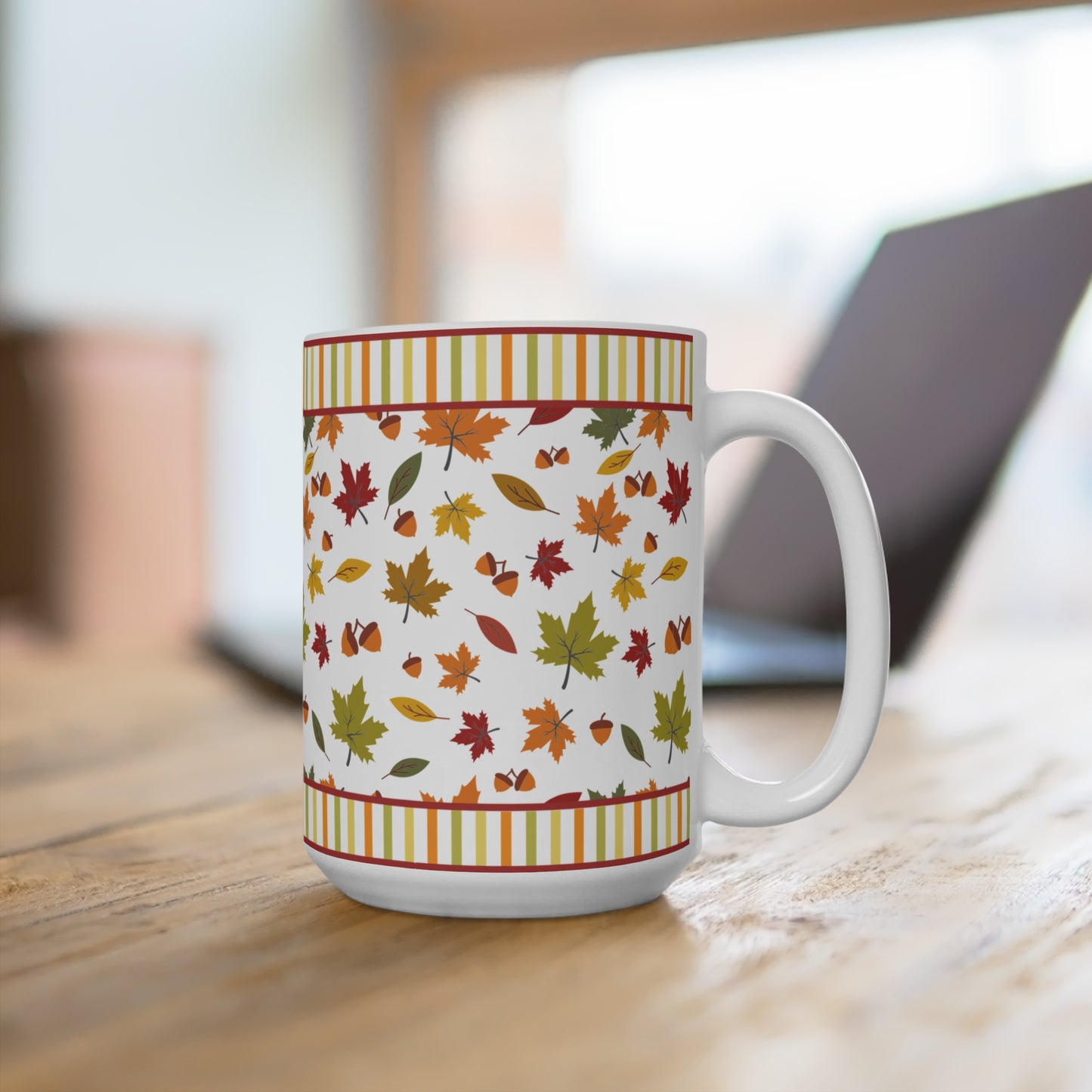 15 oz Fall Coffee Mug – Cozy Autumn Vibes Ceramic Mug