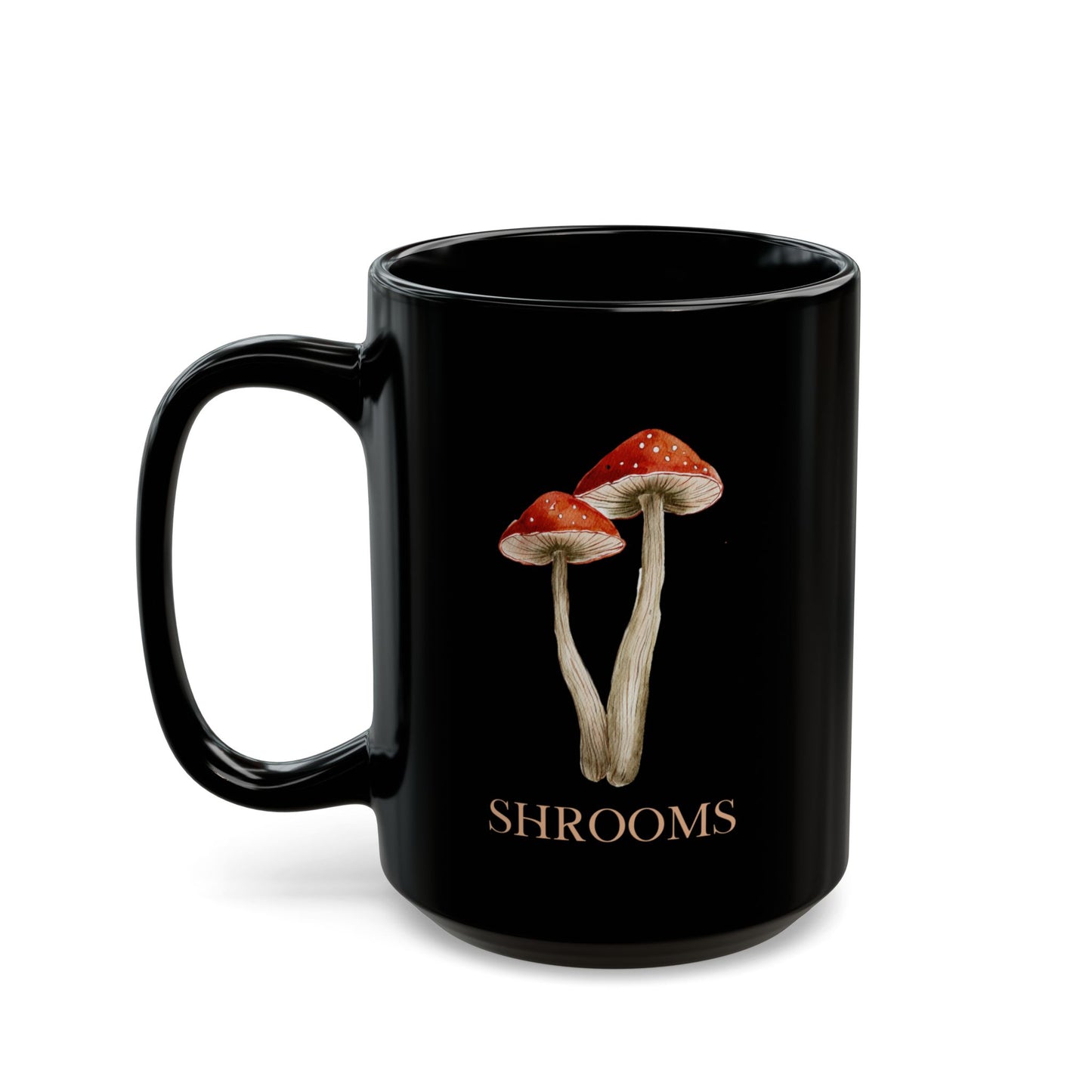 Black Mushroom mug, Mycology mug, Mushroom lovers mug