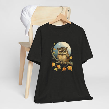 Owl Tree Tee - Autumn Vibes Unisex Jersey Short Sleeve