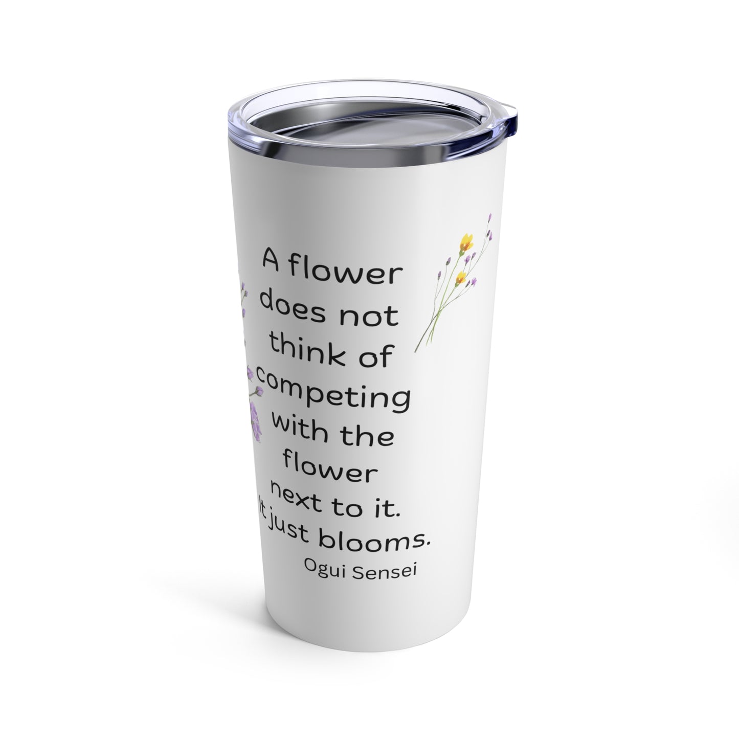 Blossoms of Wisdom Floral Tumbler