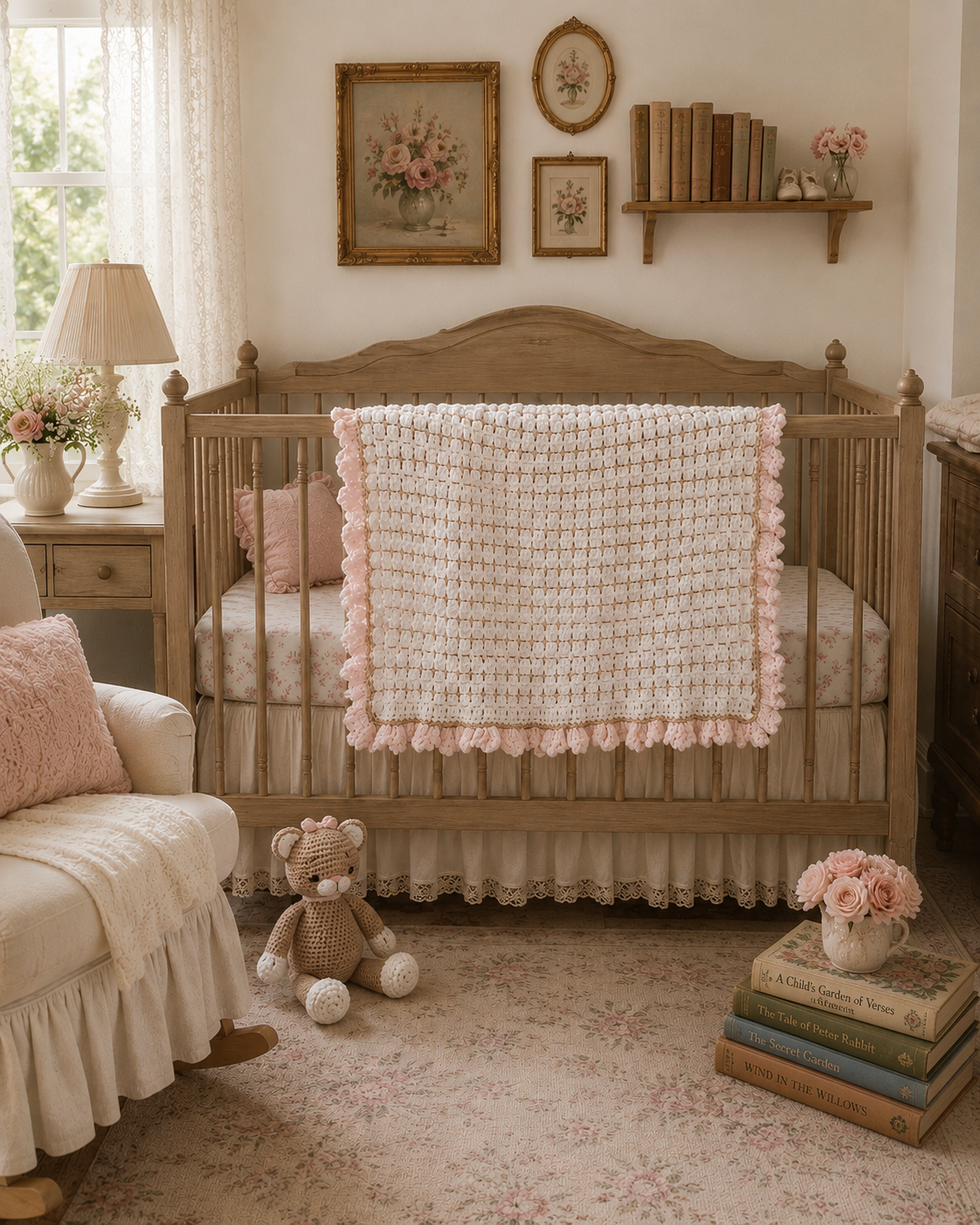 English Cottage Heirloom Baby Blanket