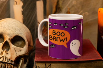 Halloween Boo Brew Mug 15oz Holiday Gift