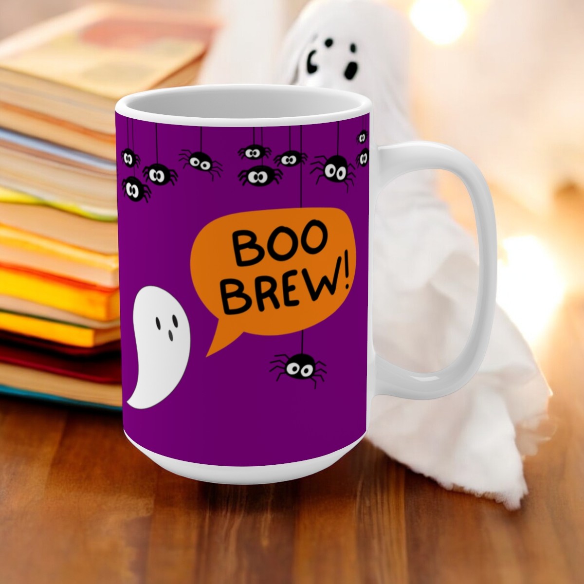 Halloween Boo Brew Mug 15oz Holiday Gift