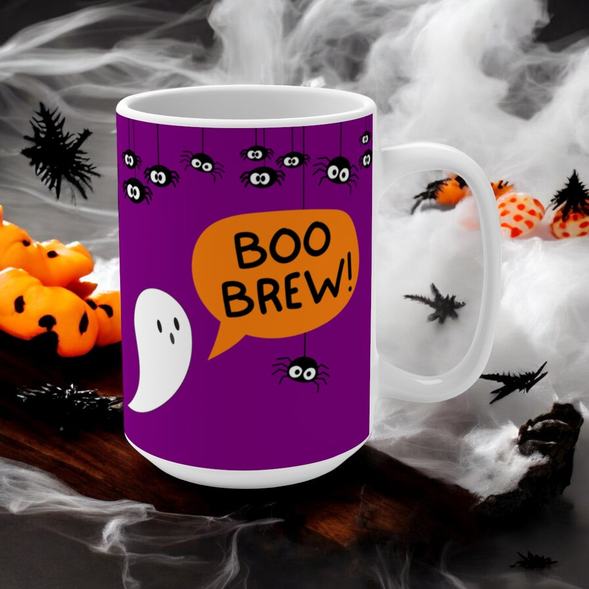 Halloween Boo Brew Mug 15oz Holiday Gift