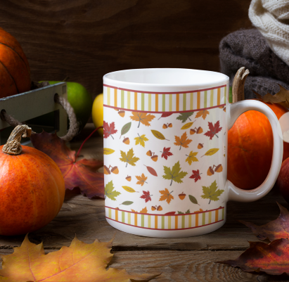 15 oz Fall Coffee Mug – Cozy Autumn Vibes Ceramic Mug