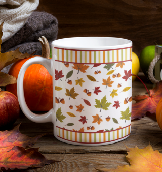 15 oz Fall Coffee Mug – Cozy Autumn Vibes Ceramic Mug