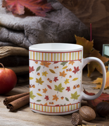 15 oz Fall Coffee Mug – Cozy Autumn Vibes Ceramic Mug