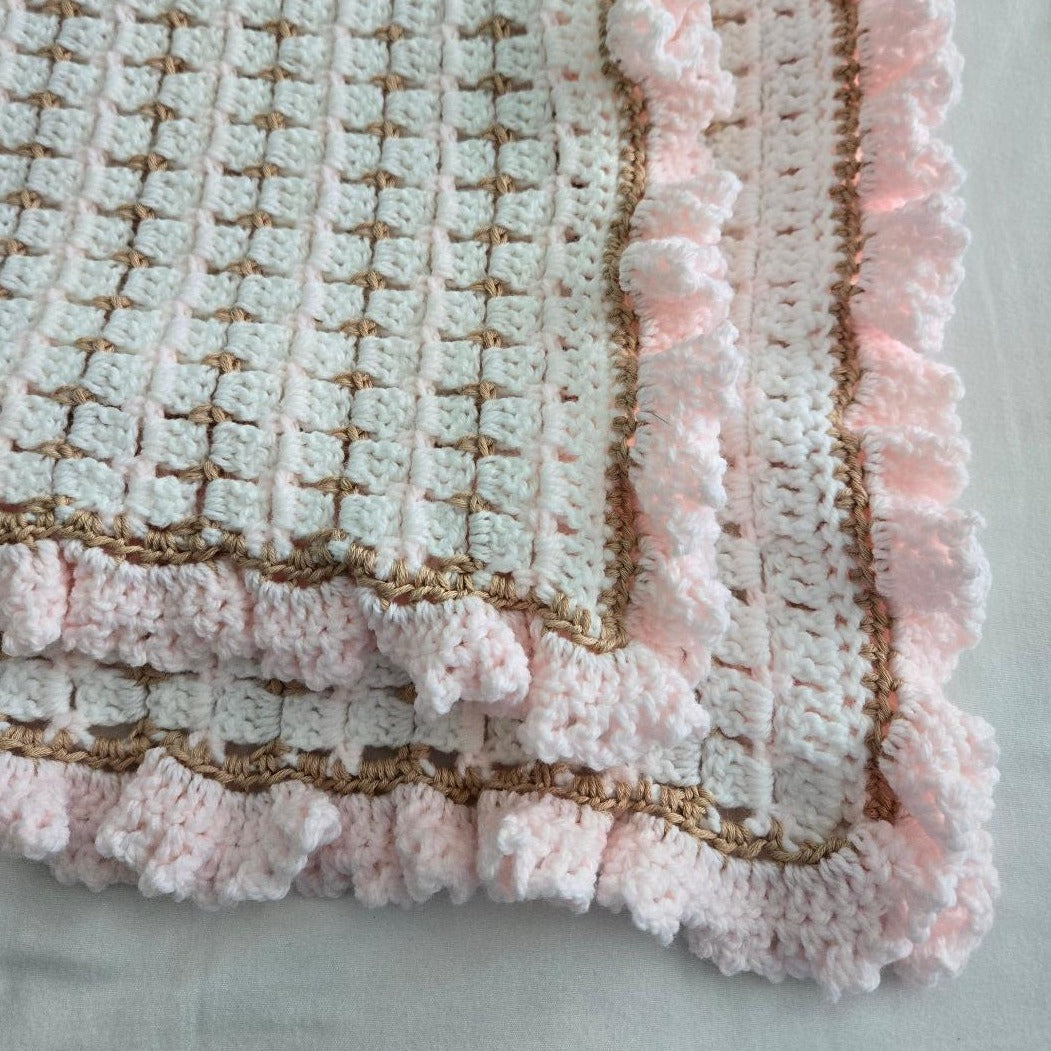 Handmade Crochet Baby Bundle: Blanket, Receiving Blankets & Plush Toy