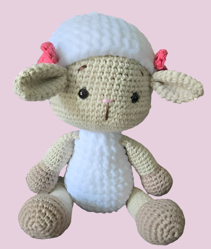 Handmade Crochet Lamb Plushie - Perfect Cuddly Gift