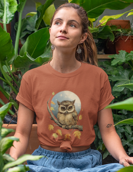 Owl Tree Tee - Autumn Vibes Unisex Jersey Short Sleeve