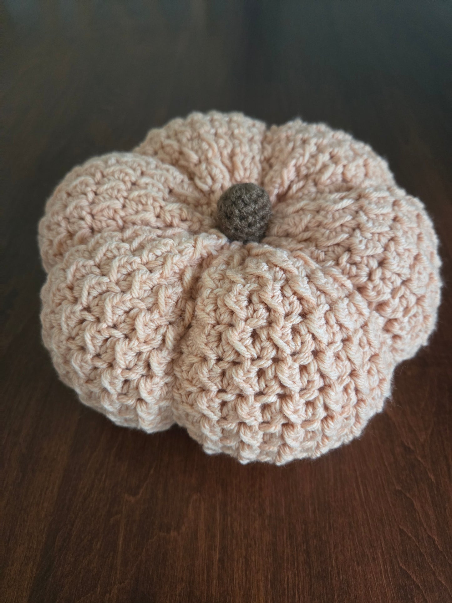 Handmade Crochet Pumpkin Stack  Fall Farmhouse Decor  Autumn Centerpiece