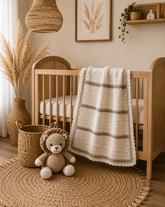 Handmade Warm Neutrals Baby Blanket