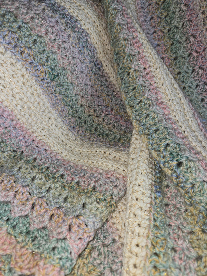 Storybook Heirloom Crochet Baby Blanket | Pastel Nursery Keepsake