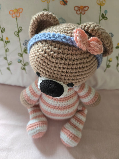 Handmade Amigurumi Bedtime Bear Plush