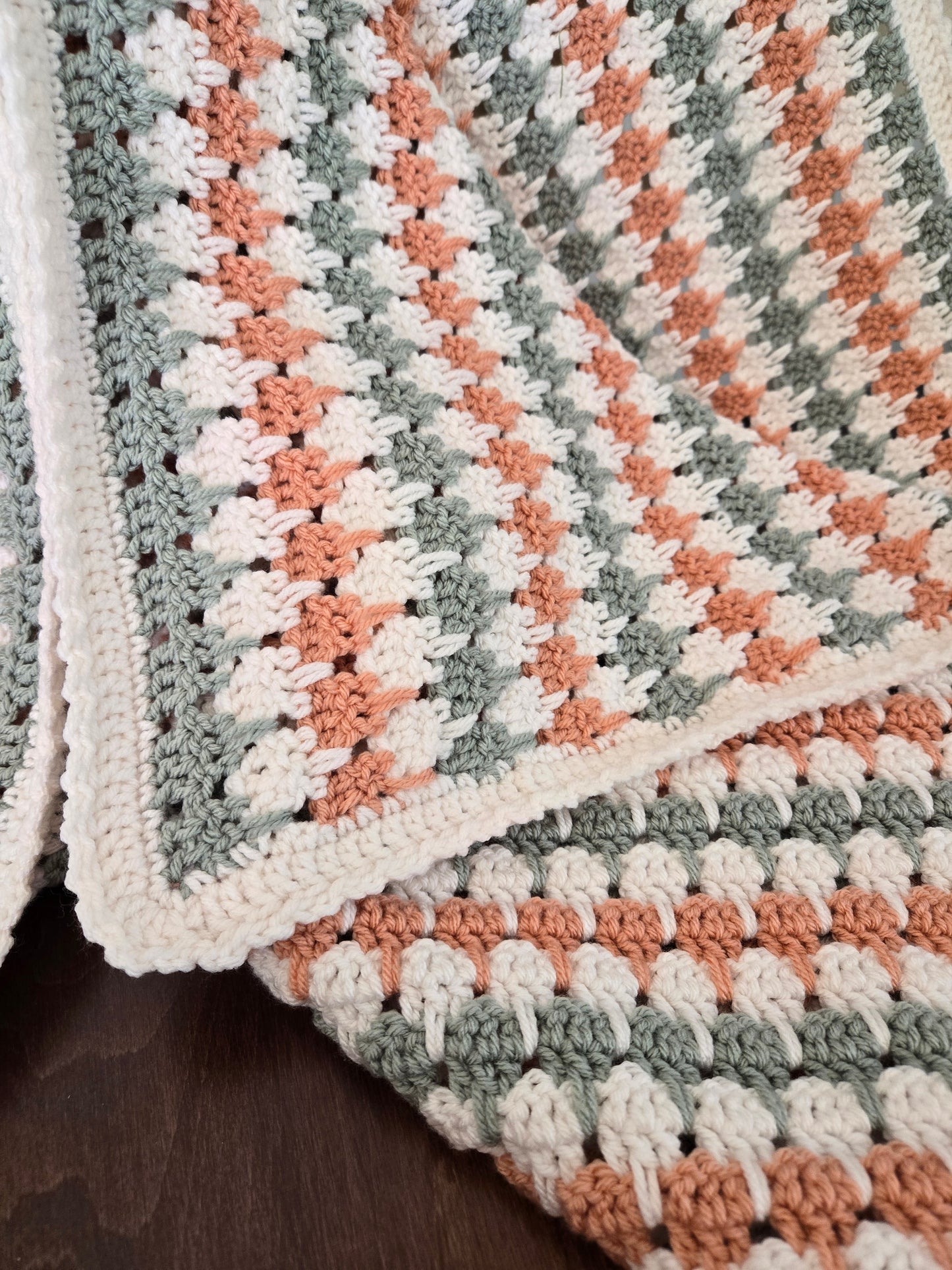 Soft Shades of Fall Heirloom Baby Blanket & Hat Set – Handcrafted Crochet Keepsake Gift
