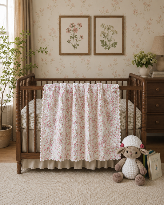 Spring Blossom Heirloom Baby Blanket | Garden Nursery Collection